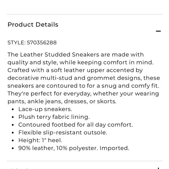 Chico’s Leather Studded Sneakers - Picture 4 of 5